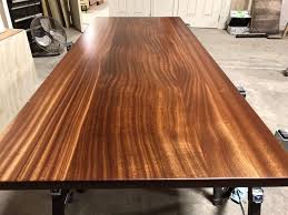 Modern Sapele Wood Dining Table Mahogany Trestle Farmhouse Dining Table Mahogany Dining Table Wood Dining Table