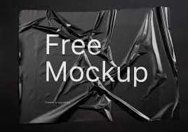 Free Plastic Wrinkled Reflections Mockup Psd In 2020 Paper Mockup Poster Mockup Free Plastic Texture