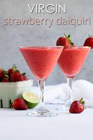 Virgin Strawberry Daiquiris Make Mine A Mocktail Recipe Virgin Drink Recipes Strawberry Drinks Strawberry Daiquiri