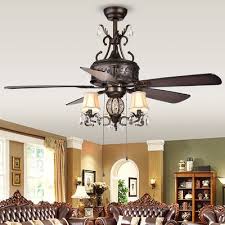 Astoria Grand 52 Sayre 5 Blade Crystal Ceiling Fan With Pull Chain And Light Kit Included Wayfair Ceiling Fan With Light Ceiling Fan Light Kit Ceiling Fan