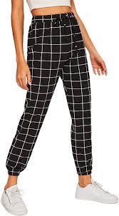 Nwt banana republic avery tie ankle pants 6p. Sweatyrocks Women S Tie High Waist Striped Plaid Casual Long Pants With Pockets At Amazon Women S Clothing Store
