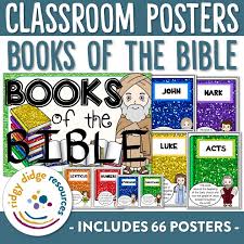 A great way to always remember the books of the bible! Books Of The Bible Classroom Decor Poster Set Ridgy Didge Resources