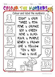 Colour The Numbers Worksheet Free Esl Printable Worksheets Made By Teachers English Worksheets For Kids Vocabulary Worksheets Printable English Worksheets