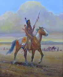 Crossing The Plains By Jim Carkhuff Native American Artists American Fine Art Horse Art
