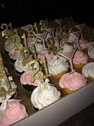 21st Birthday Theme Ideas For Girls 21st Cupcake Decorations Birthday Party 21 21st Birthday Cupcakes 21st Birthday Girl