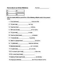 Spanish Reflexive Verbs Quiz Spanish Reflexive Verbs Reflexive Verbs Verb