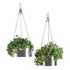 Hanging planter for outdoor plants (best heavy planter). Bari Stainless Steel Hanging Planters
