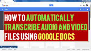 Automatic audio to text conversion will not take long. How To Automatically Transcribe Audio And Video Files Using Google Docs Youtube