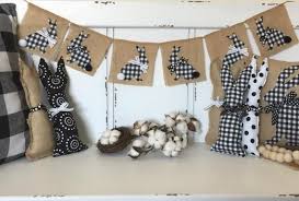 Black And White Buffalo Check Pillows Hobby Lobby Easter Decorations Easter Banner Black And White Easter Decor Easter Bunny Banner Bunny Decorations Buffalo Ch Easter Pillows Spring Pillows Easter Banner
