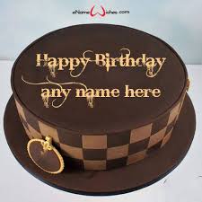 Birthday Cake With Name Editor Online Free Birthday Cake For Lover With Roses Enamewishes In 2020 Chocolate Cake Birthday Cake Cake