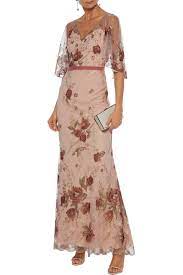 Velvet-trimmed Metallic Embroidered Tulle Gown Sale Up To 70 Off The Outnet Marchesa Notte Designer Dress Sale Tulle Gown Gowns