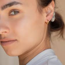 Gold & Silver Huggie Earrings by Caitlyn Minimalist • Minimalist Stacking  Hoop Earrings for Everyday Wear • Birthday Gift • ER218