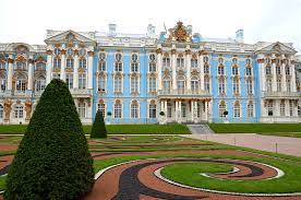 Fotogalerie von palast und umgebendem park. Katharinenpalast Mit Bernsteinzimmer Bei St Petersburg