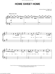Crue Home Sweet Home Sheet Music For Piano Solo Pdf