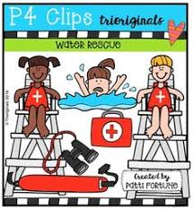 Rlss water safety for children clipart / water safety for kids {printable} : Water Rescue Safety P4 Clips Trioriginals Digital Clip Art Water Rescue Water Safety Kids Swimming