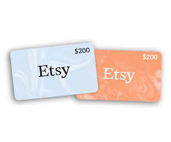 Etsy logo on an orange background. Win A 200 Etsy Gift Card Buzzfeed