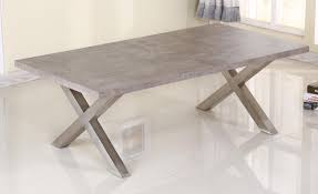 Looking for a specific model for table legs? Grey Stone Effect Coffee Table Brushed Steel Legs Homegenies