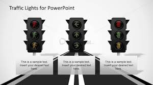 3 led traffic light shapes for powerpoint slidemodel