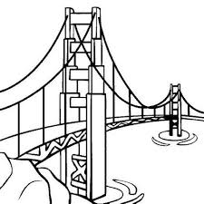 Brooklyn tower bridge coloring page. Bridge Coloring Pages Pdf Coloringfolder Com Golden Gate Bridge Drawing Bridge Drawing Coloring Pages