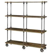 I hope to inspire you to roll up your sleeves and tackle some diy projects to help turn the house you have into a home you love. Roland Industrial Loft Weathered Oak 4 Shelf Rolling Bookcase Standard 45 90 H Kathy Kuo Home