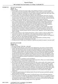 This is a resume example for an operations manager and quality manager transitioning from operations positions in the air force. Quality Manager Resume Samples Velvet Jobs