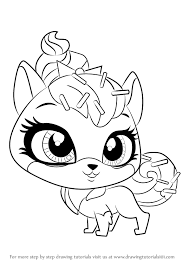 Learn How To Draw Sugar Sprinkles From Littlest Pet Shop Littlest Pet Shop Step By Step Drawing Tutorials In 2020 Little Pet Shop Little Pets Cat Coloring Page