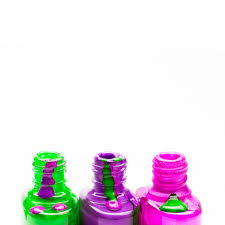 What do you need to know before applying nail polish? Free Photo Row Of Open Colored Nail Polish Bottle On White Background