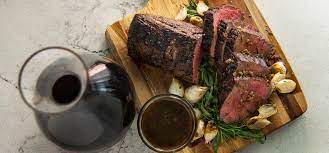 Gorgeous rare beef tenderloin portioned into steaks and served with a mushroom red wine cream sauce. Recipe For Classic Chateaubriand On The Grill