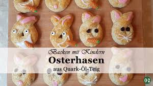 Neben basteln, eiern bemalen und osterkarten schreiben darf natürlich auch das backen zu ostern. Rezept Kinderleichte Osterhasen Aus Quark Ol Teig Nullpunktzwo