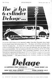 Delage Motor Car Autocar Advert 1930 21hp 6 Cylinder Delage Motor Car Cylinder Stalwart