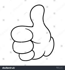 From the bottom end draw a large comma shaped (,) curve projecting towards left forming the base of the palm. Cartoon Thumbs Up Vector Illustration Royalty Free Stock Vector 519190837 Avopix Com