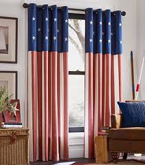 Kensington Home Americana Grommet Window Curtain American Flag Bedroom Patriotic Bedroom Americana Bedroom