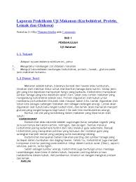 Maybe you would like to learn more about one of these? Laporan Praktikum Uji Makanan Karbohidrat Protein