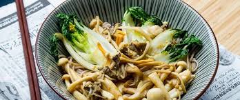 Poelee Japonaise Pak Choi Champignons Soba Recette Recette Pak Choi Recette Japonaise Recette Asiatique