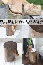 How To Make A Tree Stump Table My Tree Stump Table Diy In 2020 Wood Stump Side Table Diy Side Table Tree Stump Side Table