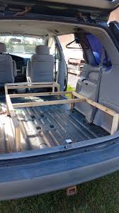 Minivan Bed Frame Completed In 2020 Campervan Bed Mini Van Campervan