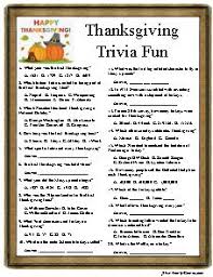 You have to listen carefully. Thanksgiving Trivia Fun For The Whole Family