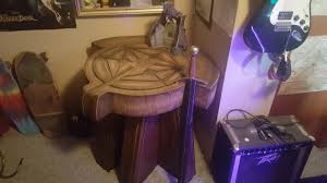 Skyrim Alchemy Table Skyrim Wood Art Nerd Cave