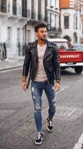 5 Stylish Winter Outfits For Men Winter Outfits Men Mens Casual Outfits Leather Jacket Outfit Men