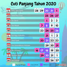 Kalendar malaysia edisi calendar2u yang tradisional dengan cuti sekolah 2020 yang diumumkan oleh kementerian pendidikan malaysia. Kalendar 2020 Senarai Cuti Umum Malaysia Dan Cuti Sekolah Seluruh Negeri