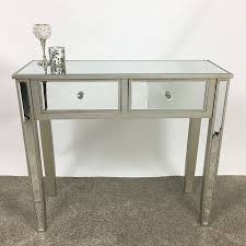 Georgia Champagne Luxe 2 Drawer Mirrored Dressing Console Table Picture Perfect Home Console Table Dressing Mirror Mirrored Console Table