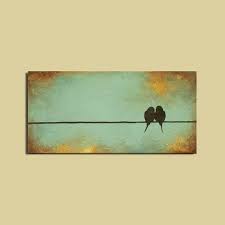 Love Birds On A Wire Painting Love Birds On A Wire Painting Inspiration Texture Painting Painting