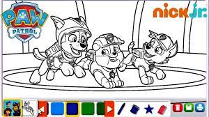 Paw patrol masks zuma paw patrol paw patrol toys paw patrol party paw patrol birthday coloring pages for kids colouring pages kids colouring games for kids. Paw Patrol Nick Jr Coloring Page Chase Rubble Rocky Digital Color Youtube