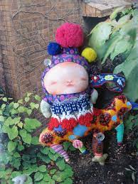 Lonely Dancer 4 Dolls Handmade Fabric Painting Art Dolls