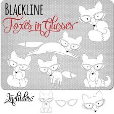 Black And White Cute Black And White Fox Clipart Black And White Clipart Fox Clipart Nerd Clip Art Foxes Etsy Clip Art Freebies Clip Art Digital Paper