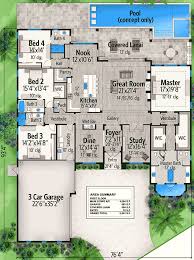 Plan 65615bs Spacious Florida House Plan Florida House Plans House Plans One Story House Plans