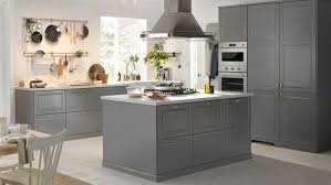 Finish with brass kitchen hardware, a white quartz countertop and a black kitchen tap. Rustic Light Grey Lerhyttan Kitchen Ikea Bodbyn Kitchen Ikea Kitchen Grey Kitchen