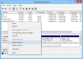 Pada start windows 7 terdapat kotak search, disitu ketik computer management lalu takan enter Kompi Far Cara Membuat Partisi Hard Disk Di Windows 8 8 1