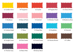 Dylon Multi Purpose Dyes Color Chart Fabric