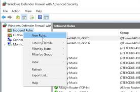 Image result for windows firewall inbound rule